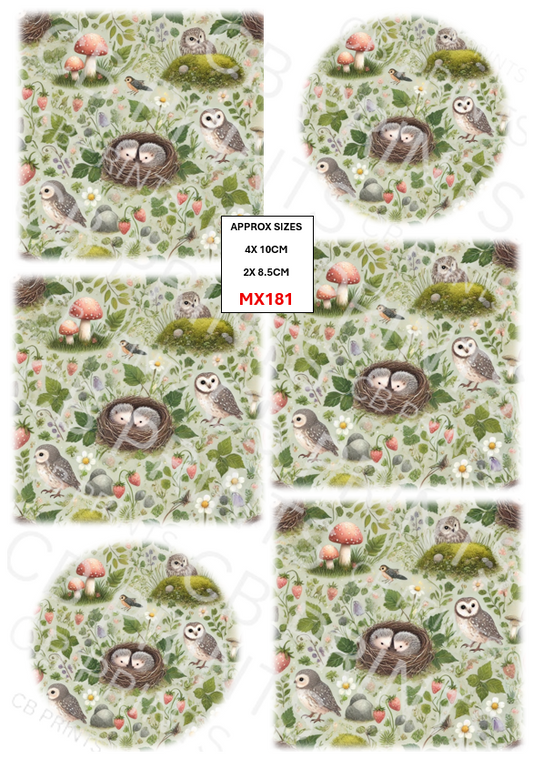 Woodland Animal Decoupage Paper Print MX181 – Mulberry Paper