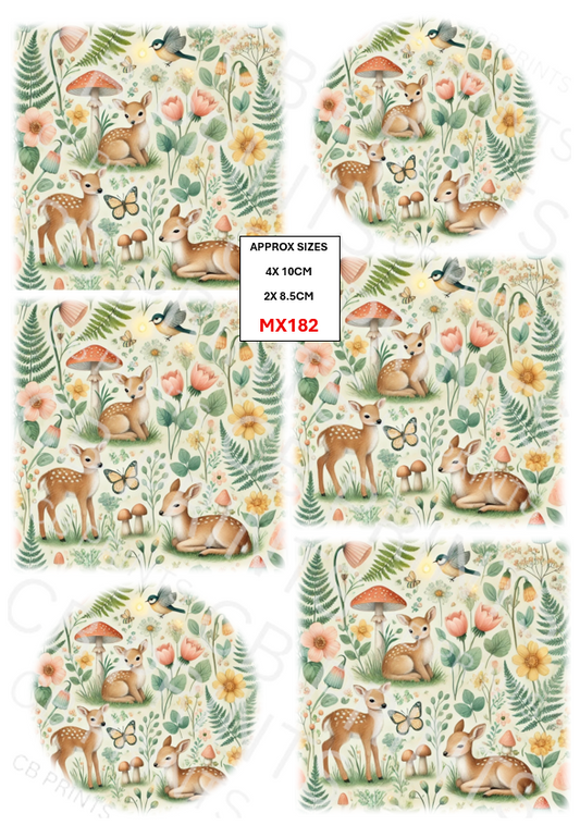 Deer Decoupage Print MX182 | Mulberry Paper