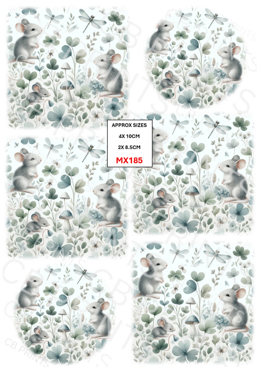 Mouse Decoupage Paper MX185 – Mulberry Paper Print