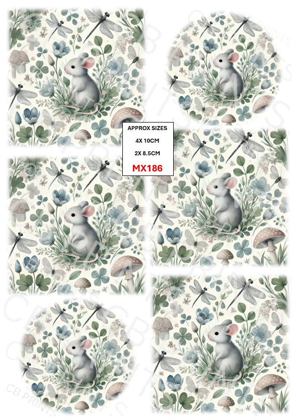 Mouse Decoupage Paper MX186 – Mulberry Paper Print