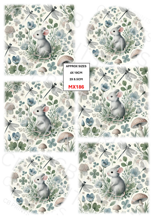 Mouse Decoupage Paper MX186 – Mulberry Paper Print