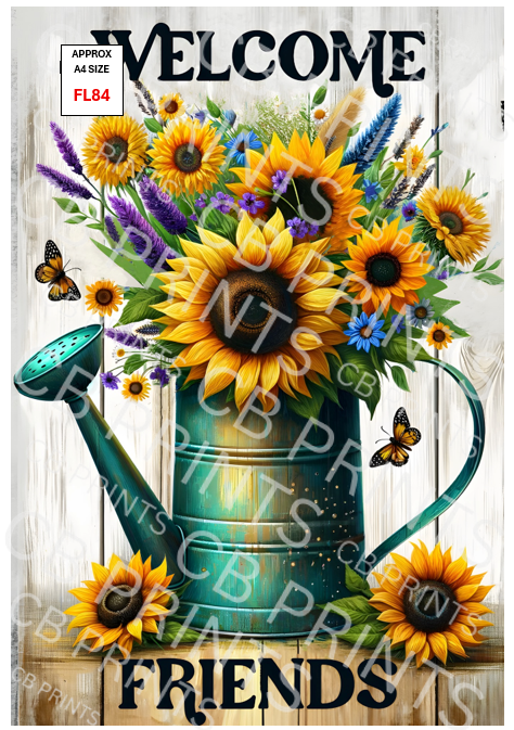 Floral Decoupage Print FL84 | Mulberry Paper