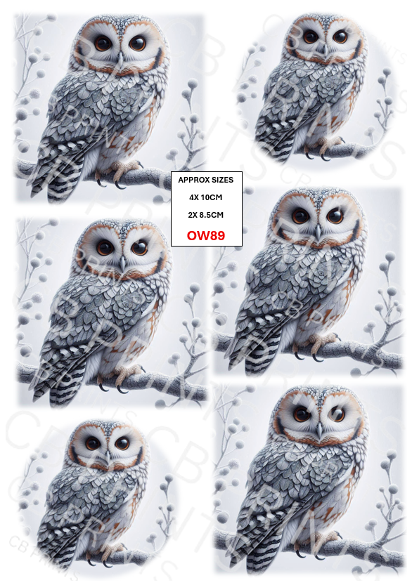 Owl Decoupage Paper Print OW89 – Mulberry Paper