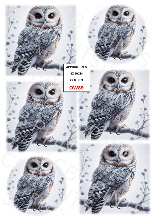 Owl Decoupage Paper Print OW89 – Mulberry Paper