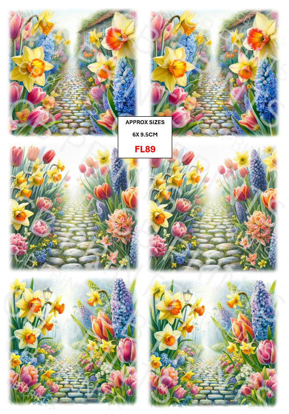 Floral Decoupage Print FL89 | Mulberry Paper