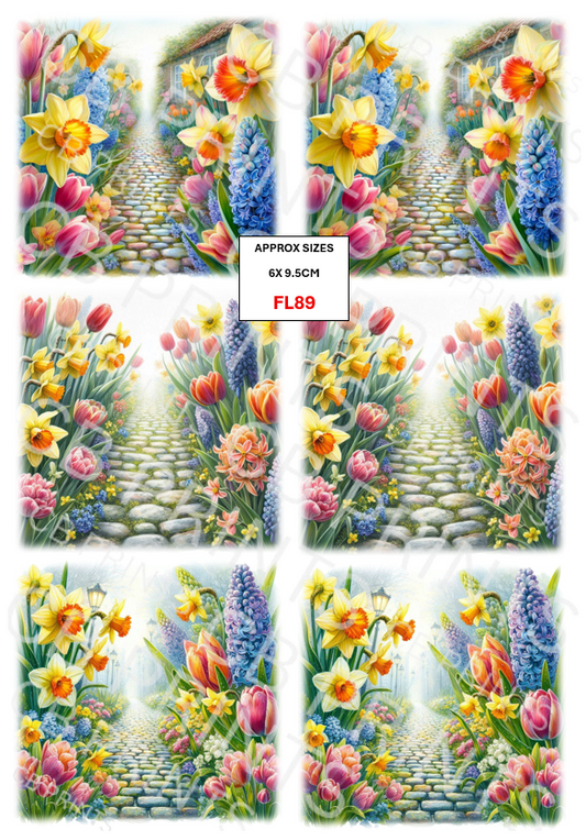 Floral Decoupage Print FL89 | Mulberry Paper