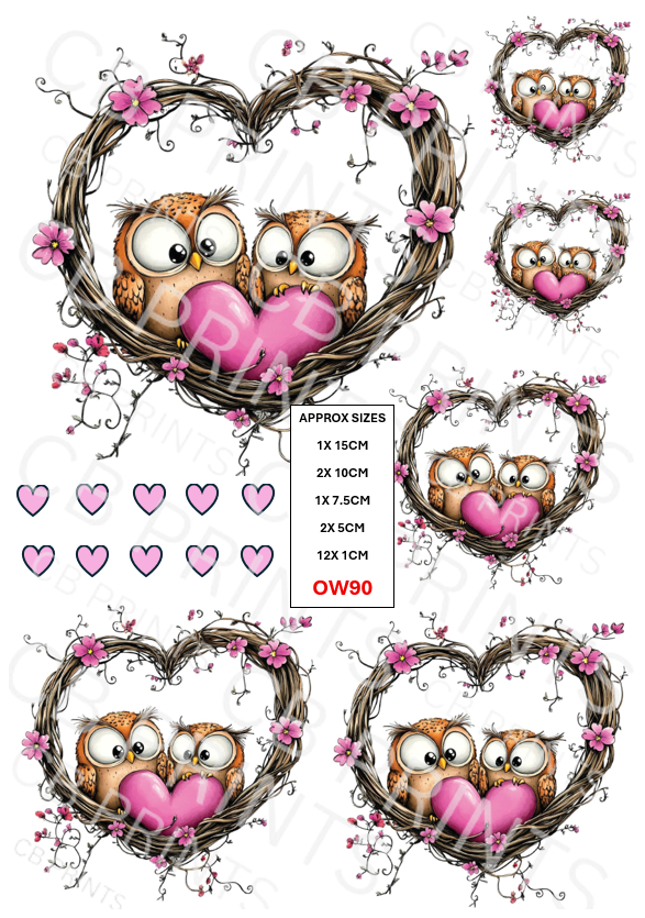 Owl Decoupage Paper Print OW90 – Mulberry Paper