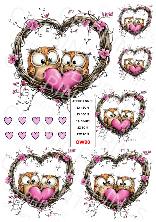 Owl Decoupage Paper Print OW90 – Mulberry Paper