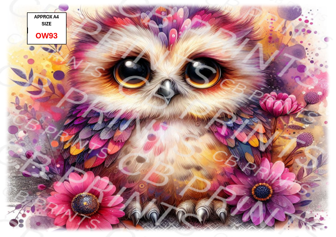 Owl Decoupage Paper Print OW93 – Mulberry Paper