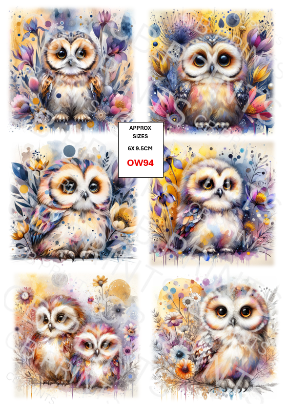 Owl Decoupage Paper Print OW94 – Mulberry Paper