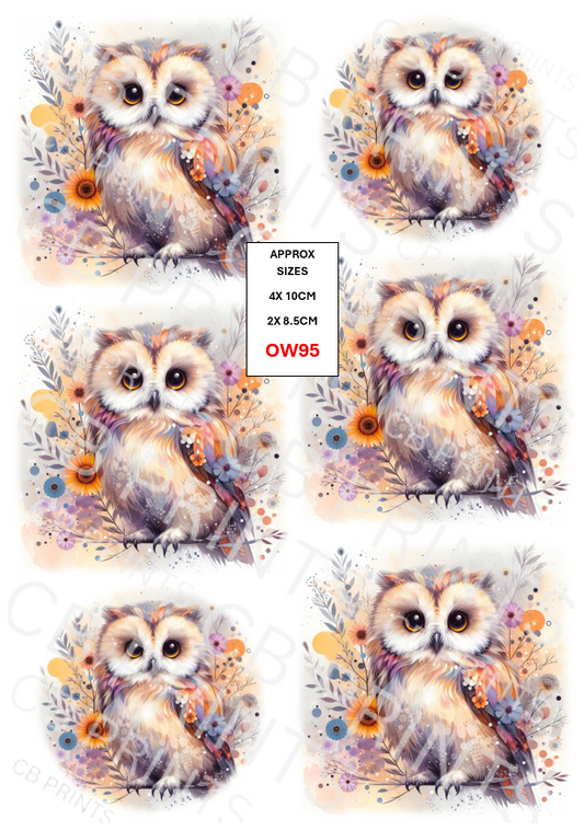 Owl Decoupage Paper Print OW95 – Mulberry Paper
