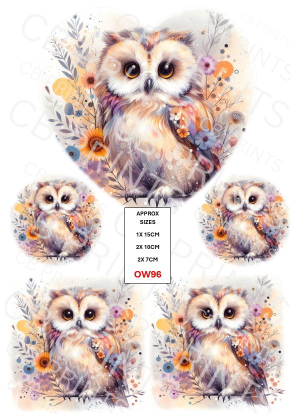 Owl Decoupage Paper Print OW96 – Mulberry Paper