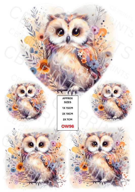 Owl Decoupage Paper Print OW96 – Mulberry Paper