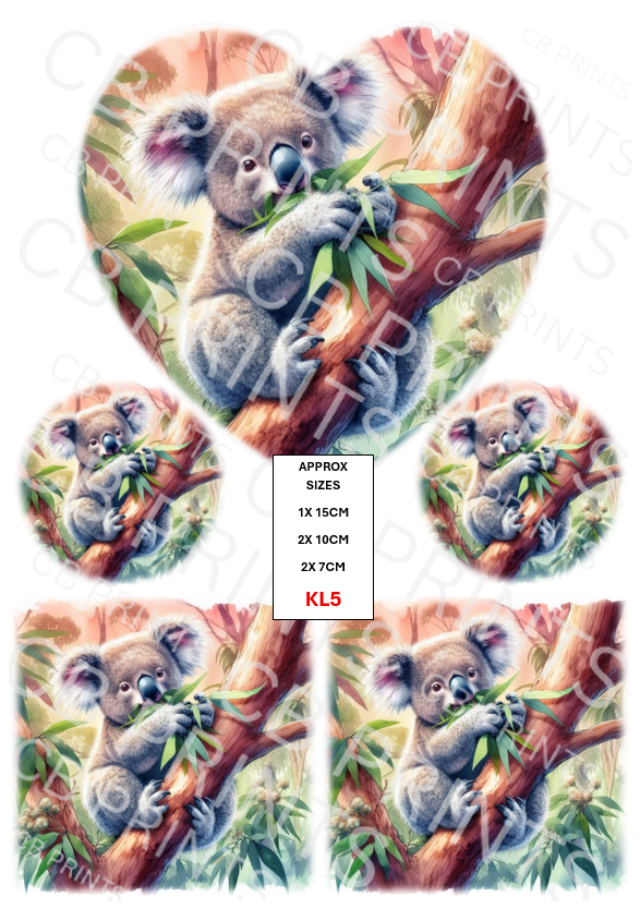 Koala Bear Decoupage Paper Print KL5 – Mulberry Paper