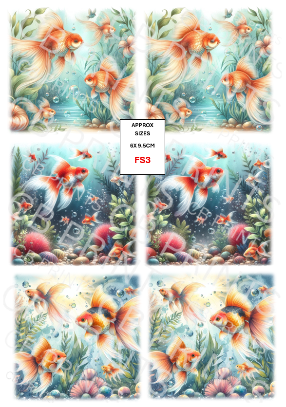 Fish Decoupage Paper FS3 – Mulberry Paper Print