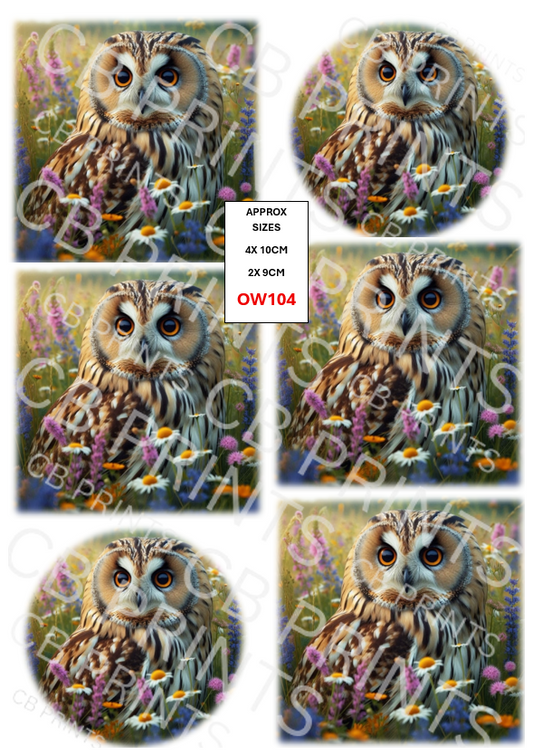 Owl Decoupage Print OW104 | Mulberry Paper