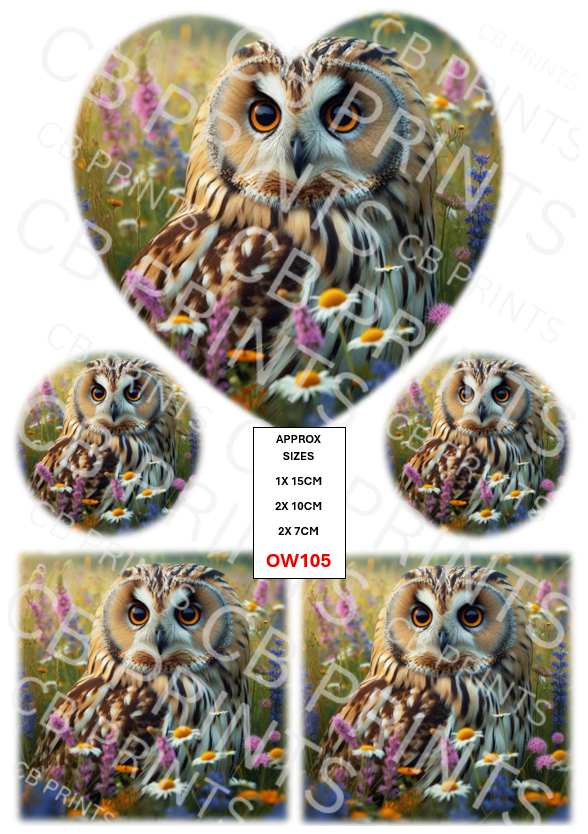 Owl Decoupage Print OW105 | Mulberry Paper