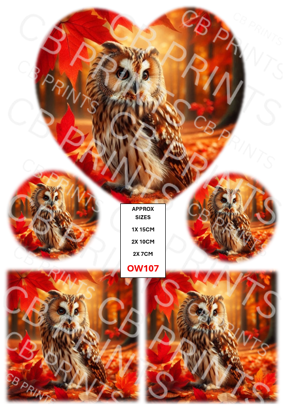 Owl Decoupage Print OW107 | Mulberry Paper