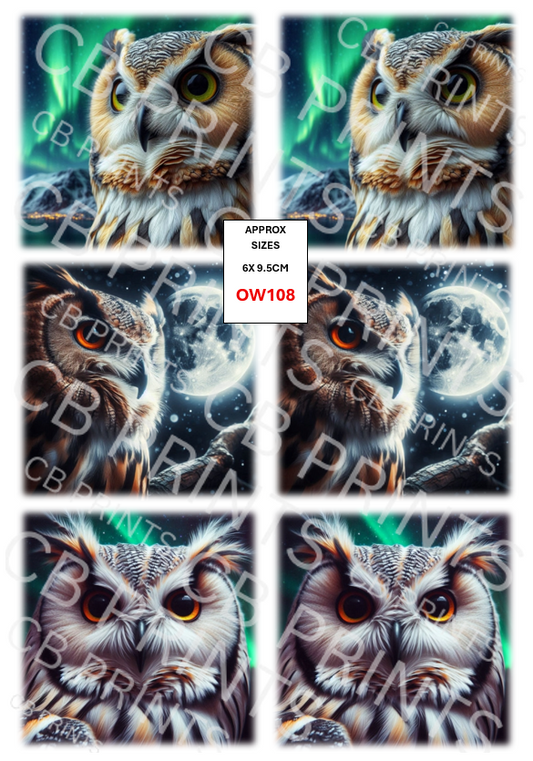 Owl Decoupage Print OW108 | Mulberry Paper