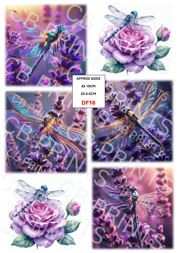 Dragonfly Decoupage Paper Print DF16 – Mulberry Paper
