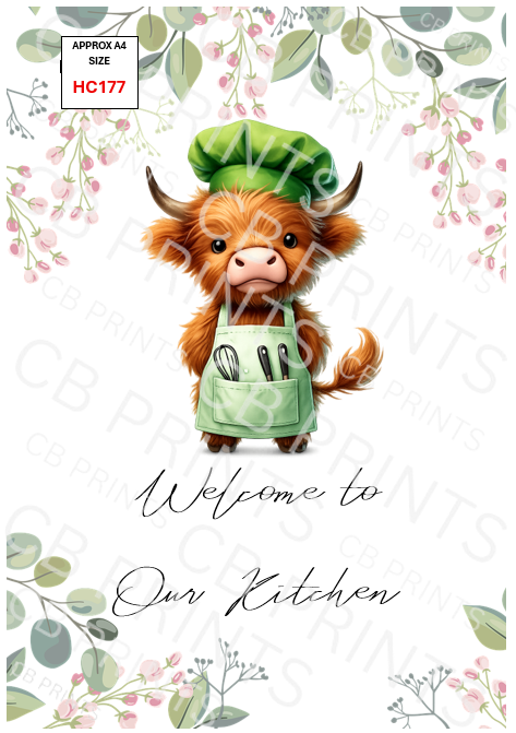 Highland Cow Decoupage Print HC177 | Mulberry Paper