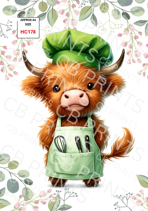 Highland Cow Decoupage Print HC178 | Mulberry Paper