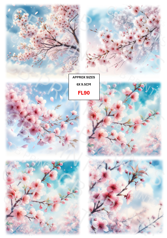 Floral Decoupage Print FL90 | Mulberry Paper