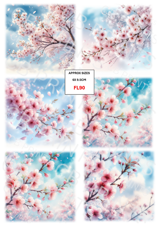 Floral Decoupage Print FL90 | Mulberry Paper
