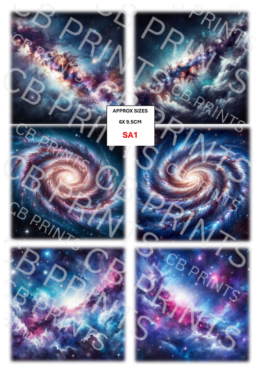 Galaxy Decoupage Paper SA1 – Mulberry Paper Print