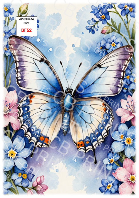 Butterfly Decoupage Paper Print BF52 – Mulberry Paper