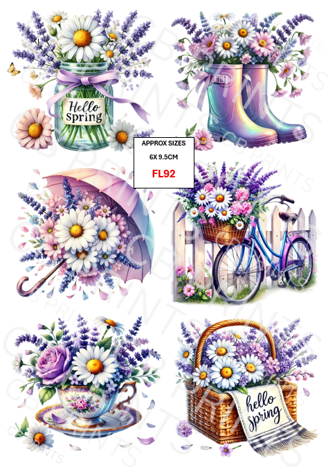Floral Decoupage Print FL92 | Mulberry Paper