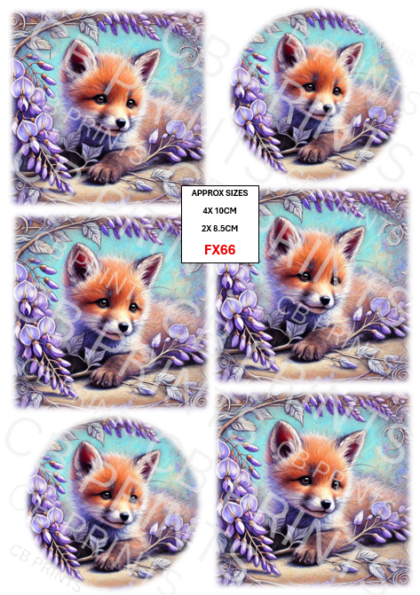 Fox Decoupage Print FX66 | Mulberry Paper