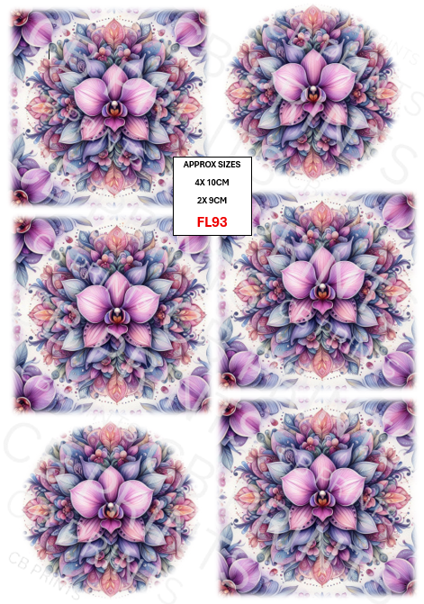 Floral Decoupage Print FL93 | Mulberry Paper