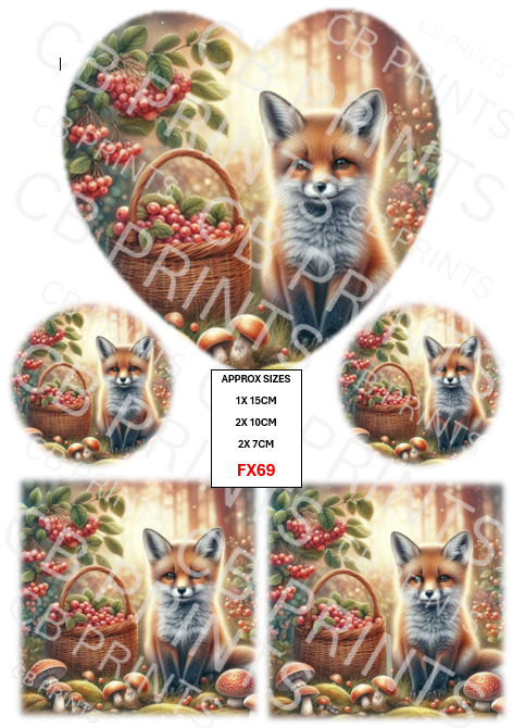 Fox Decoupage Print FX69 | Mulberry Paper