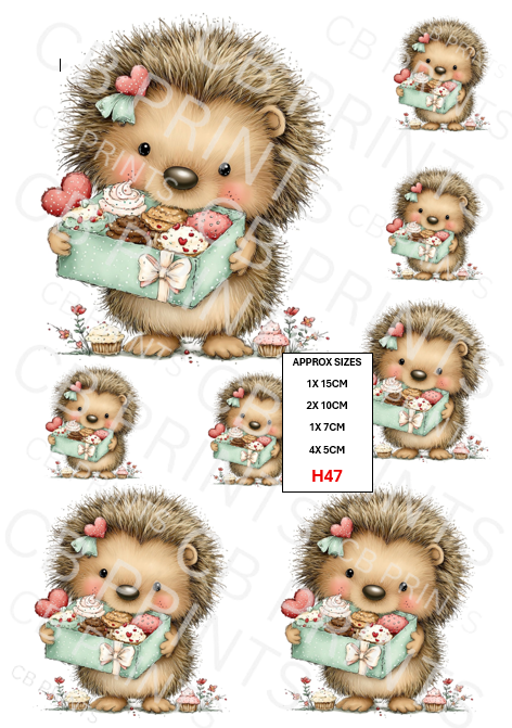 Hedgehog Decoupage Print H47 | Mulberry Paper