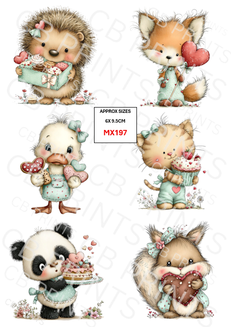 Mixed Animal Decoupage Print MX197 | Mulberry Paper
