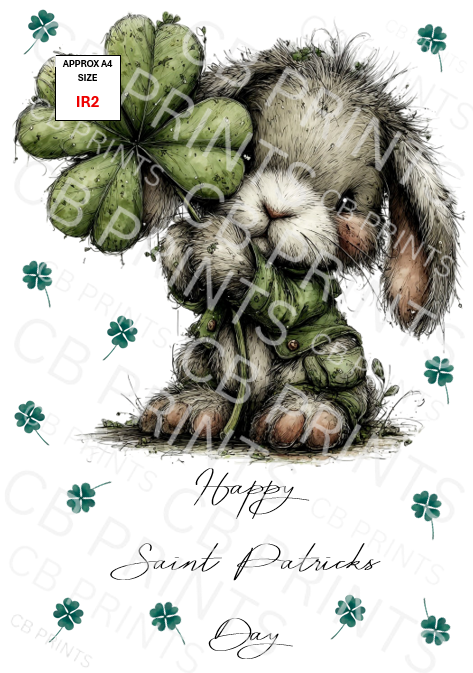 Saint Patrick's Decoupage Paper Print IR2 | Mulberry Paper