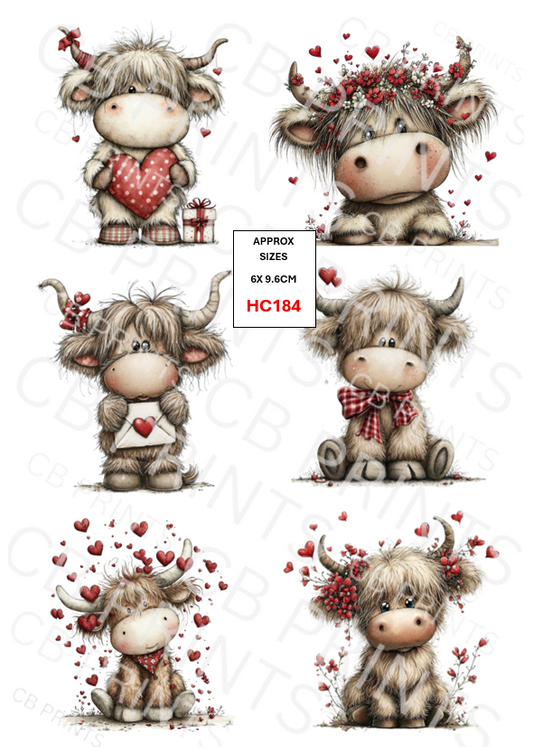 Highland Cow Decoupage Print HC184 | Mulberry Paper