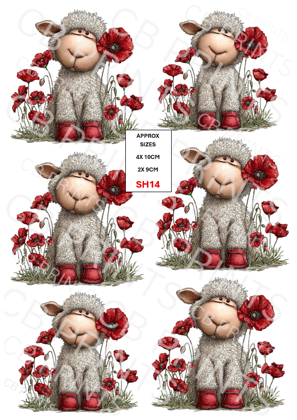 Sheep Decoupage Print SH14 | Mulberry Paper