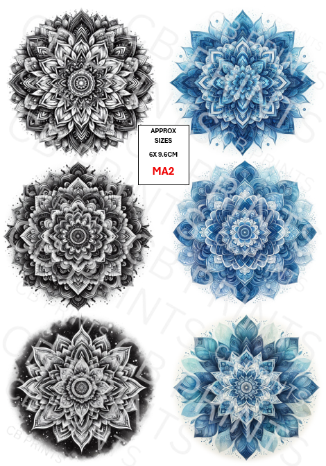 Mandala Decoupage Print MA2 | Mulberry Paper