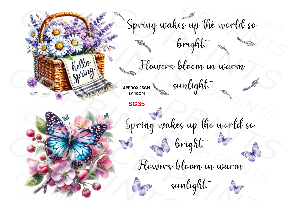 Floral Decoupage Print SG35 | Mulberry Paper
