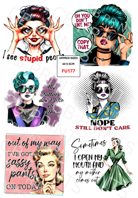 Funny Decoupage Print FU177 | Mulberry Paper