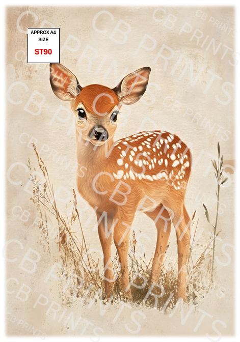 Deer Decoupage Print ST90 | Mulberry Paper