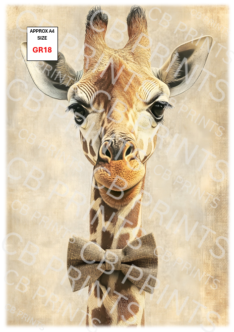 Giraffe Decoupage Print GR18 | Mulberry Paper