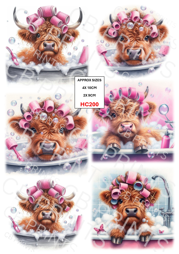 Highland Cow Decoupage Print HC200 | Mulberry Paper
