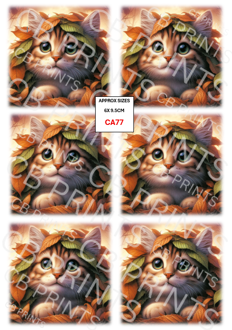 Cat Decoupage Paper CA77 – Mulberry Paper Print