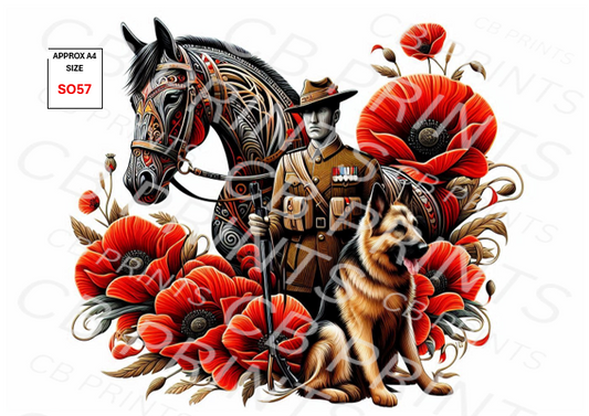 Remembrance Soldier Decoupage Paper Print SO57 – Mulberry Paper