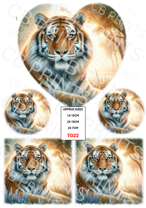 Tiger Decoupage Print TG22 | Mulberry Paper