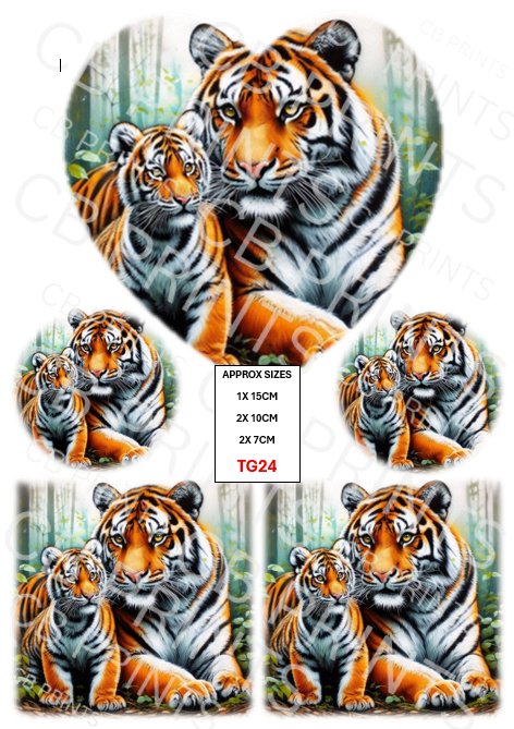 Tiger Decoupage Print TG24 | Mulberry Paper