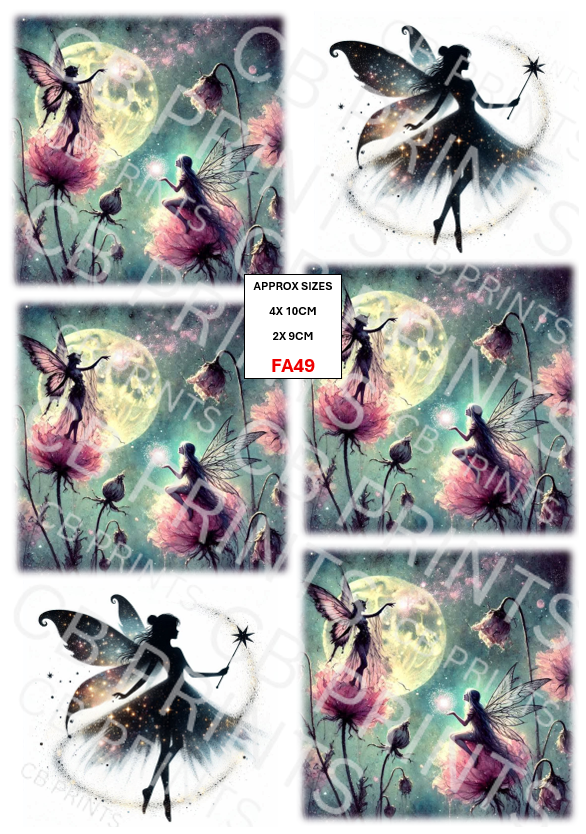 Fairy Decoupage Print FA49 | Mulberry Paper